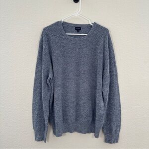 J. Crew Blue Cotton Crewneck Sweater Size XL - Classic Preppy Minimalist